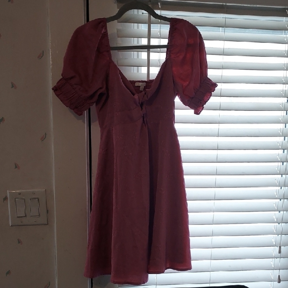 Gianni Bini Rose Puff Sleeve Dress